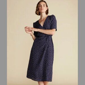 NWT Amour Vert Nicolette Dress, S in Riviera Dot Navy